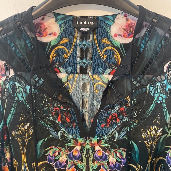 bebe Tropical Print Tunic XXS - Picture 5 of 6